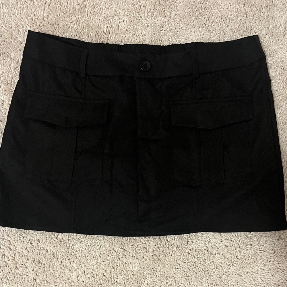 Black Mini Skirt with Pockets